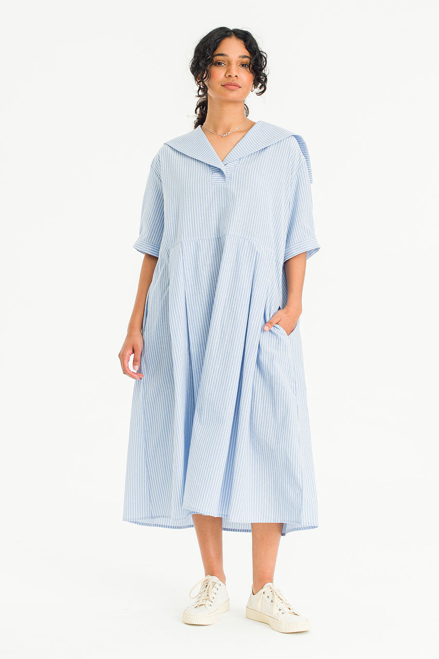 Kieko Sailor Stripe Dress, Blue