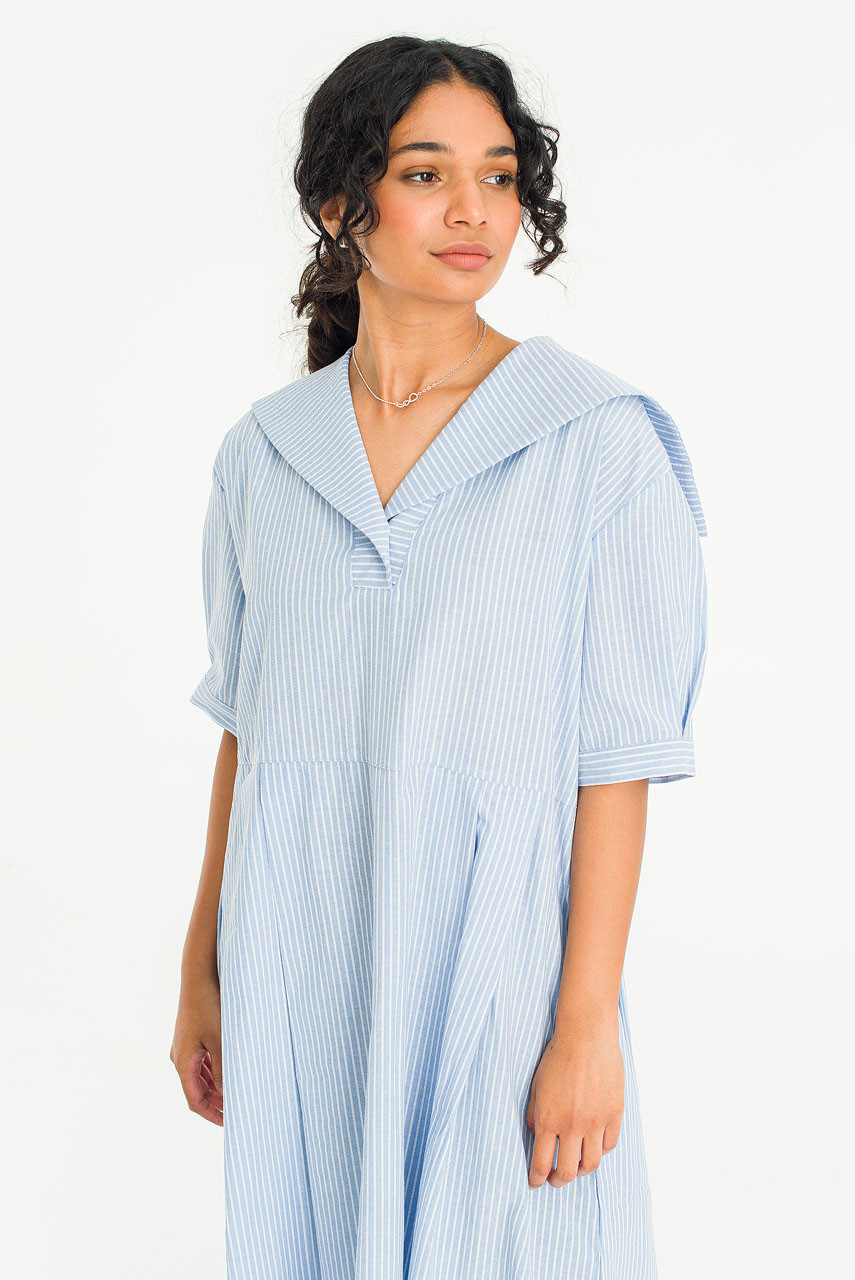 Kieko Sailor Stripe Dress, Blue