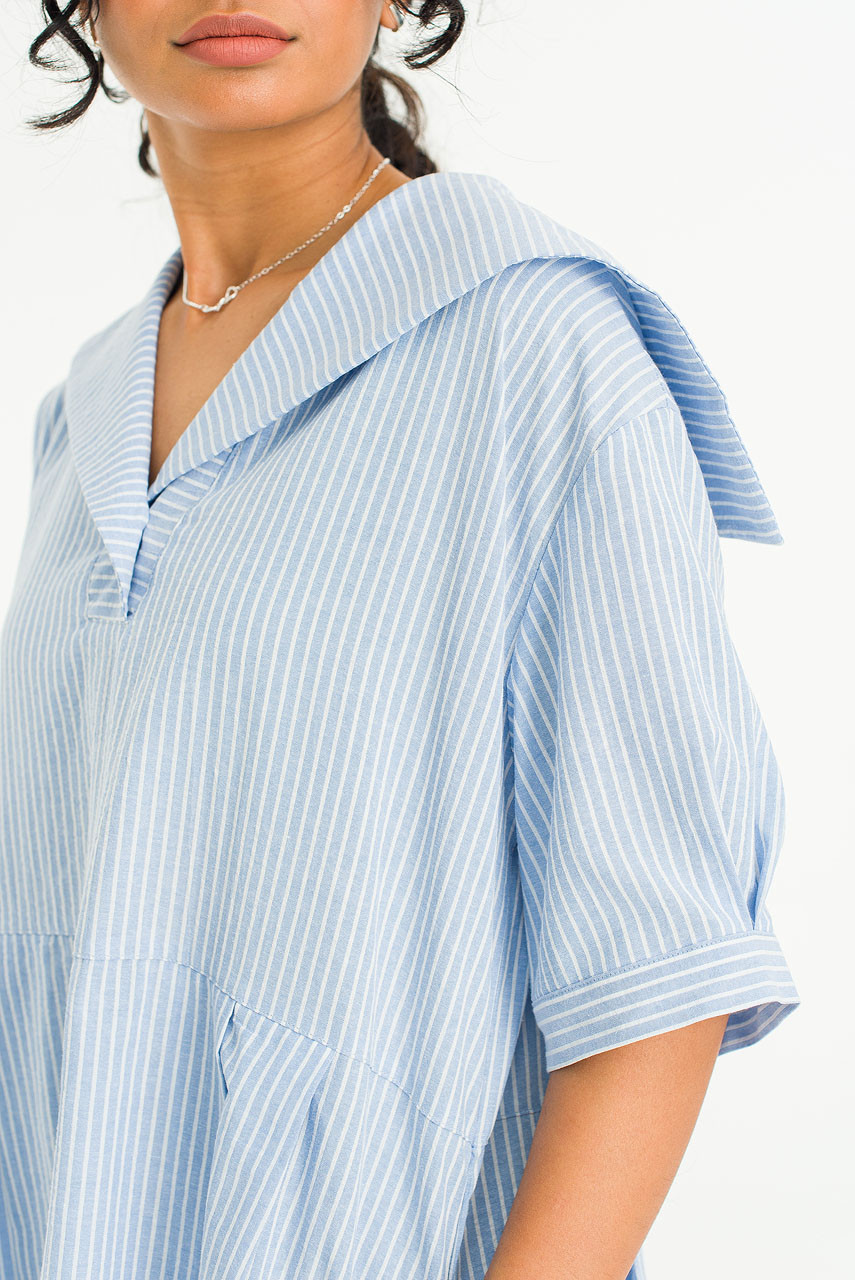 Kieko Sailor Stripe Dress, Blue