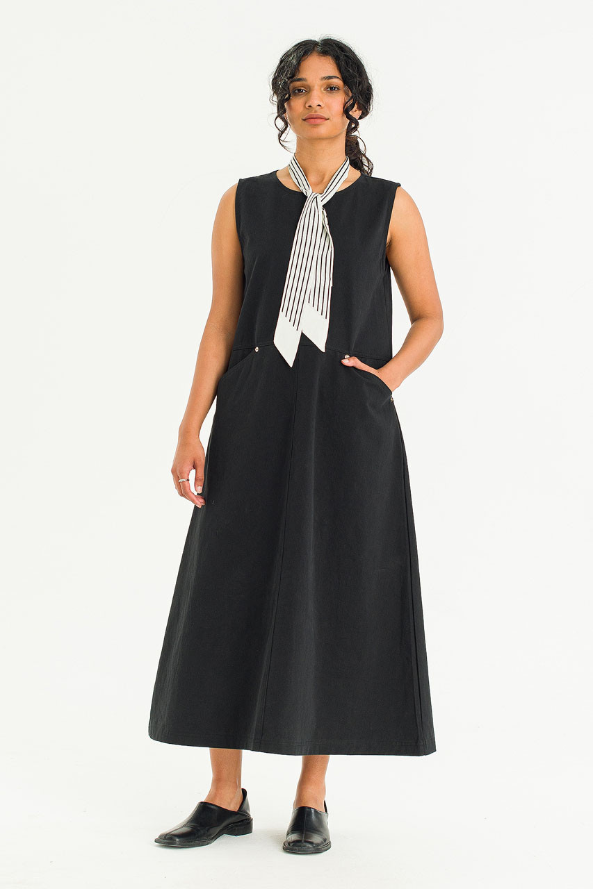 Slim Stripe Scarf, Ivory