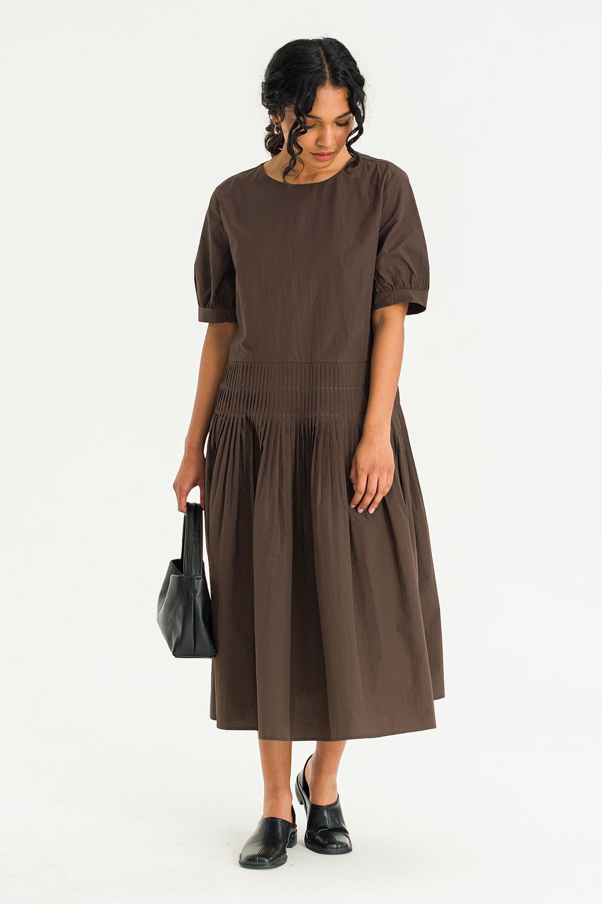 Mireille Tuck Dress, Brown