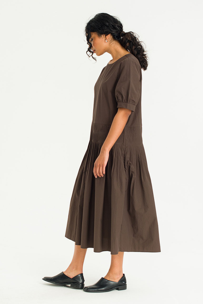 Mireille Tuck Dress, Brown