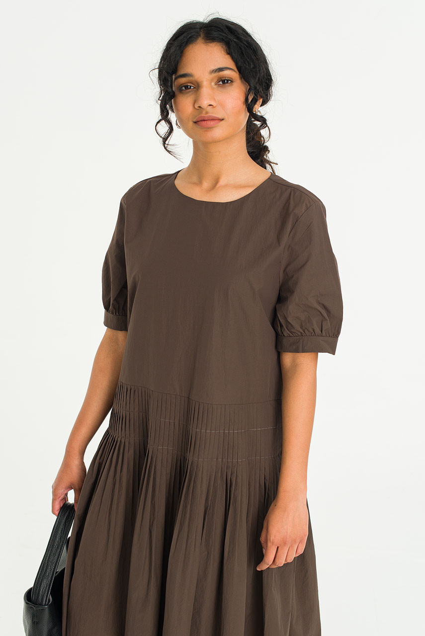 Mireille Tuck Dress, Brown