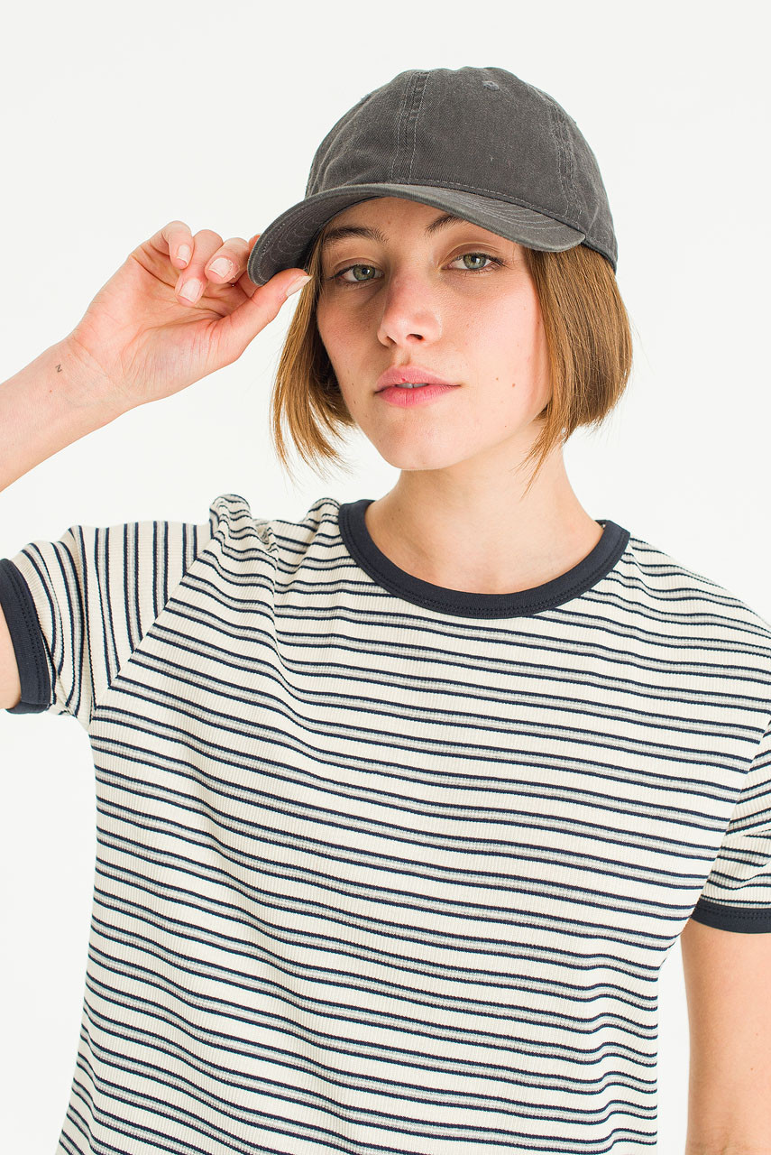 Washed Cotton Cap, Charcoal