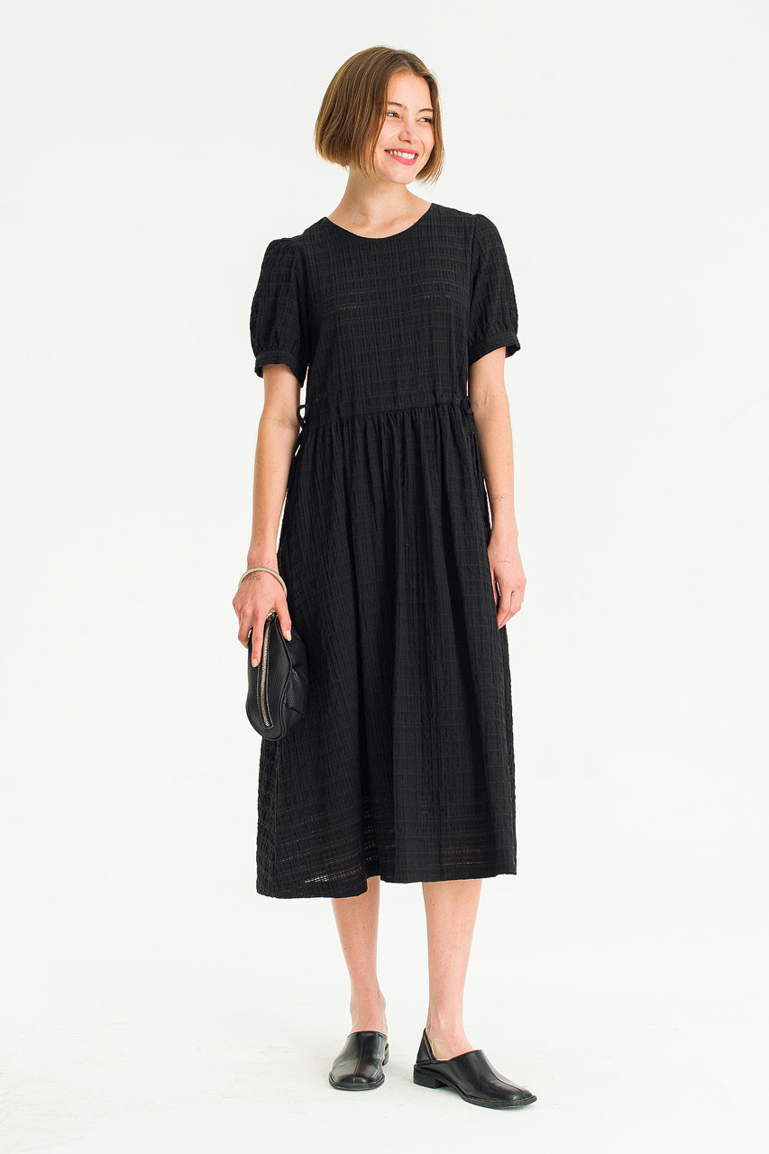 Jua Check Dress, Black