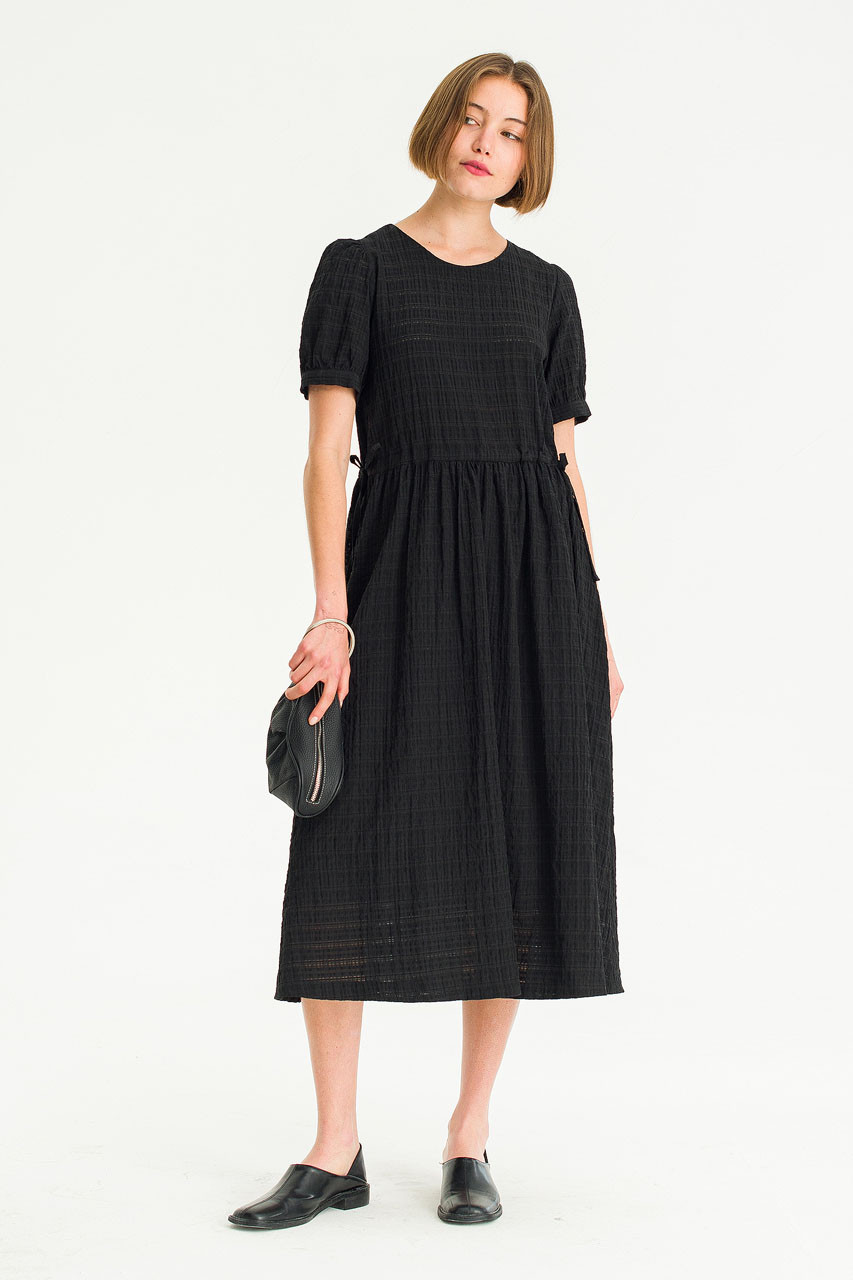 Jua Check Dress, Black
