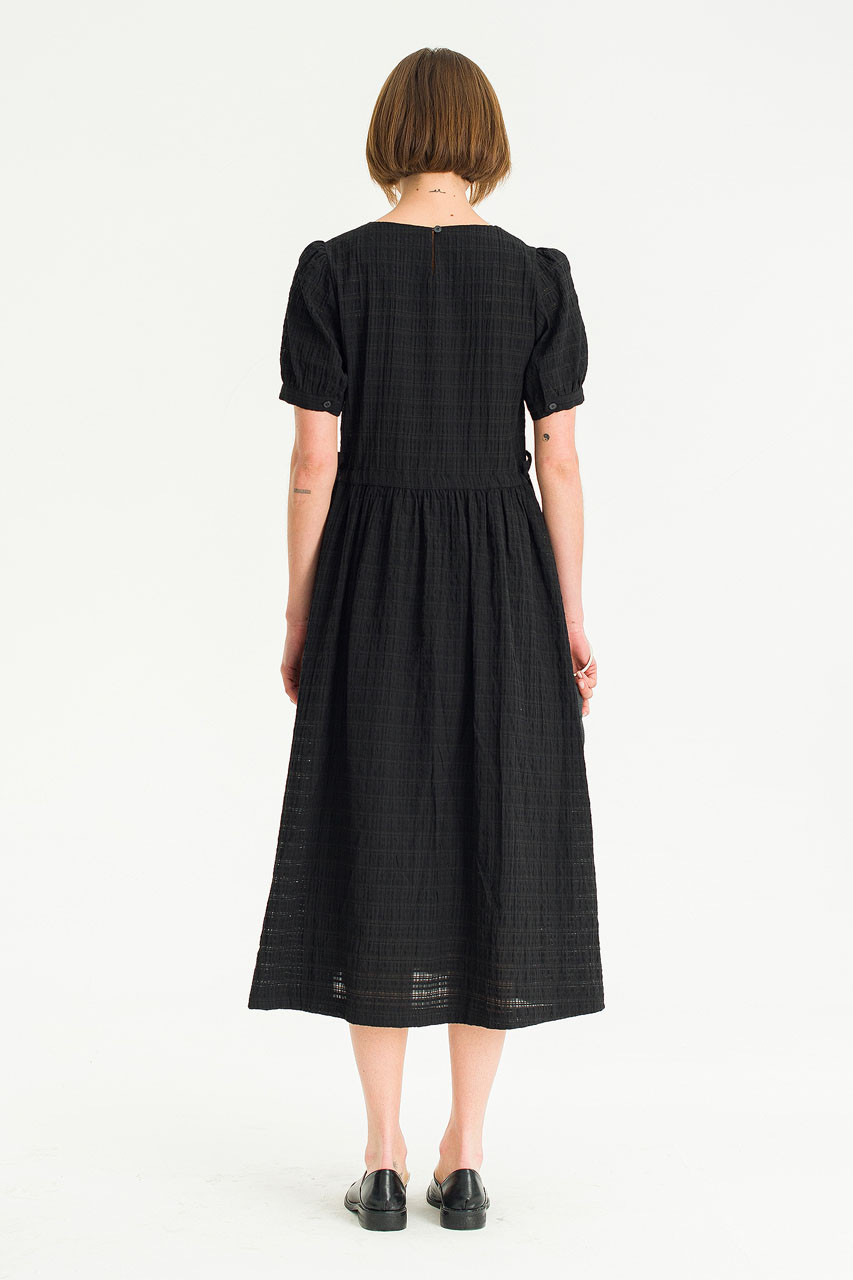 Jua Check Dress, Black