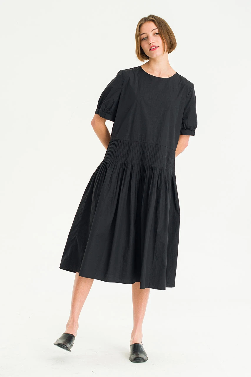 Mireille Tuck Dress, Black