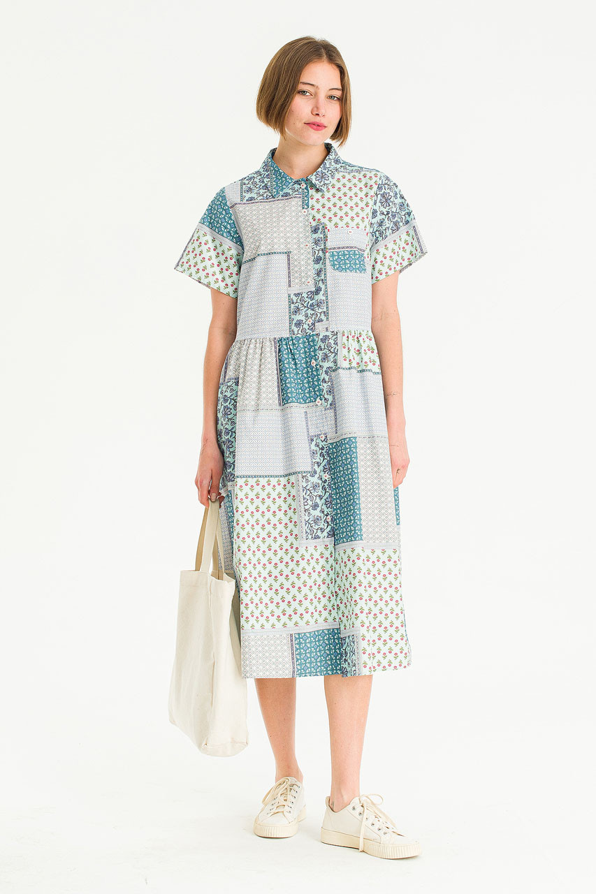 Patch & Petal Dress, Light Blue