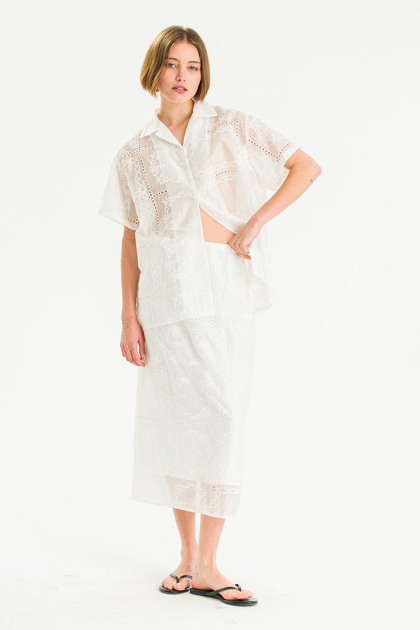 Flora Lune Blouse, White