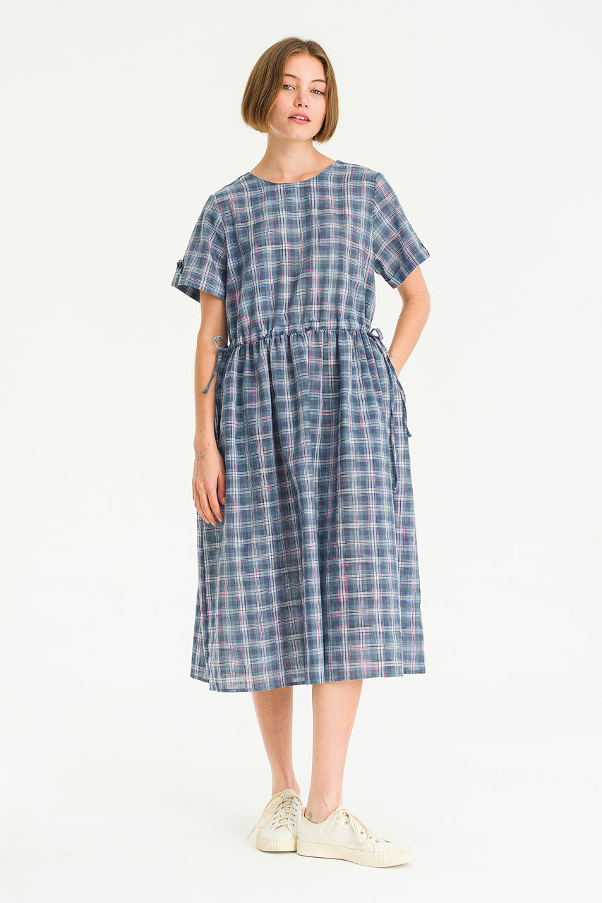 Loen Check Dress, Blue
