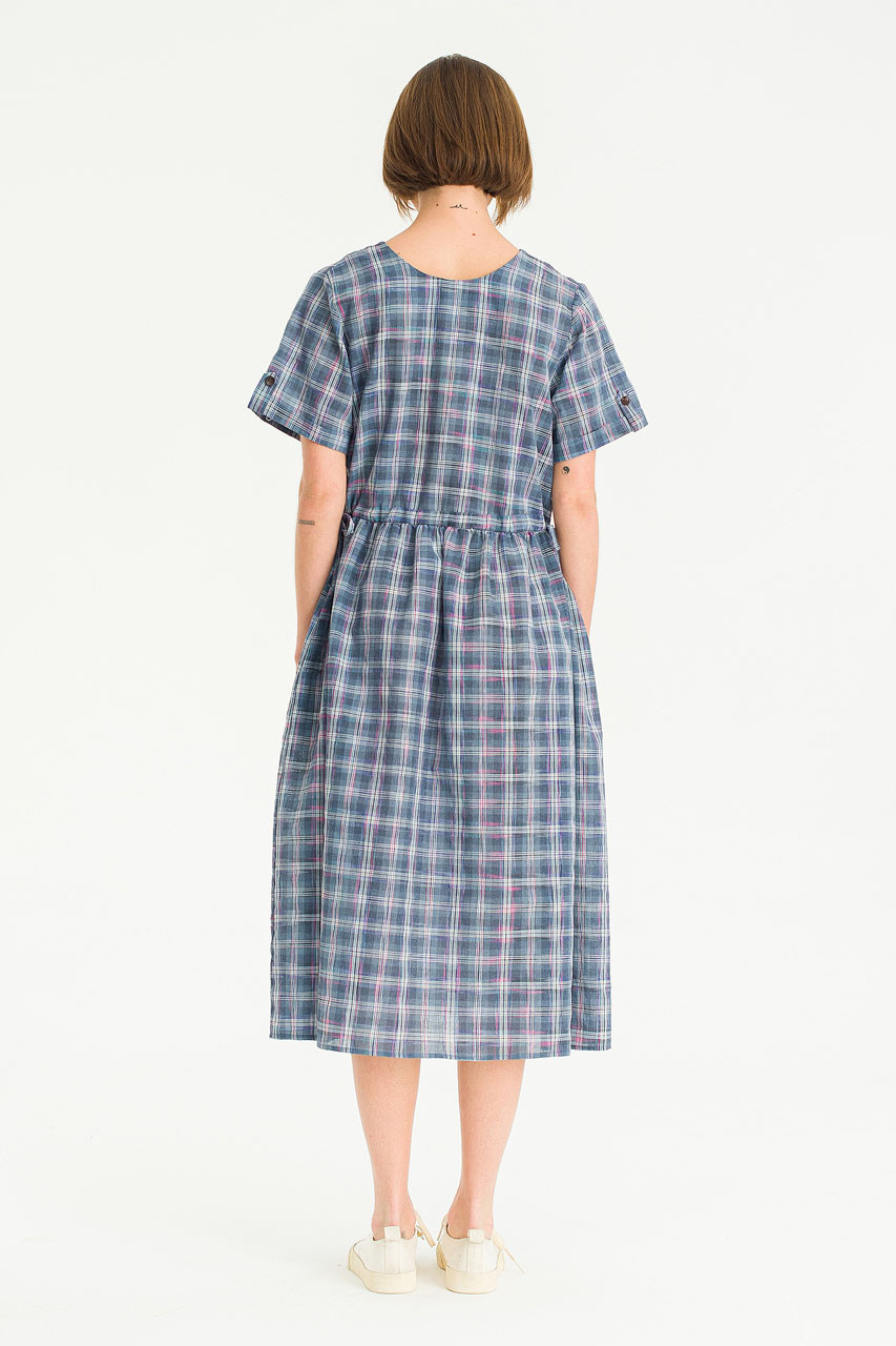 Loen Check Dress, Blue