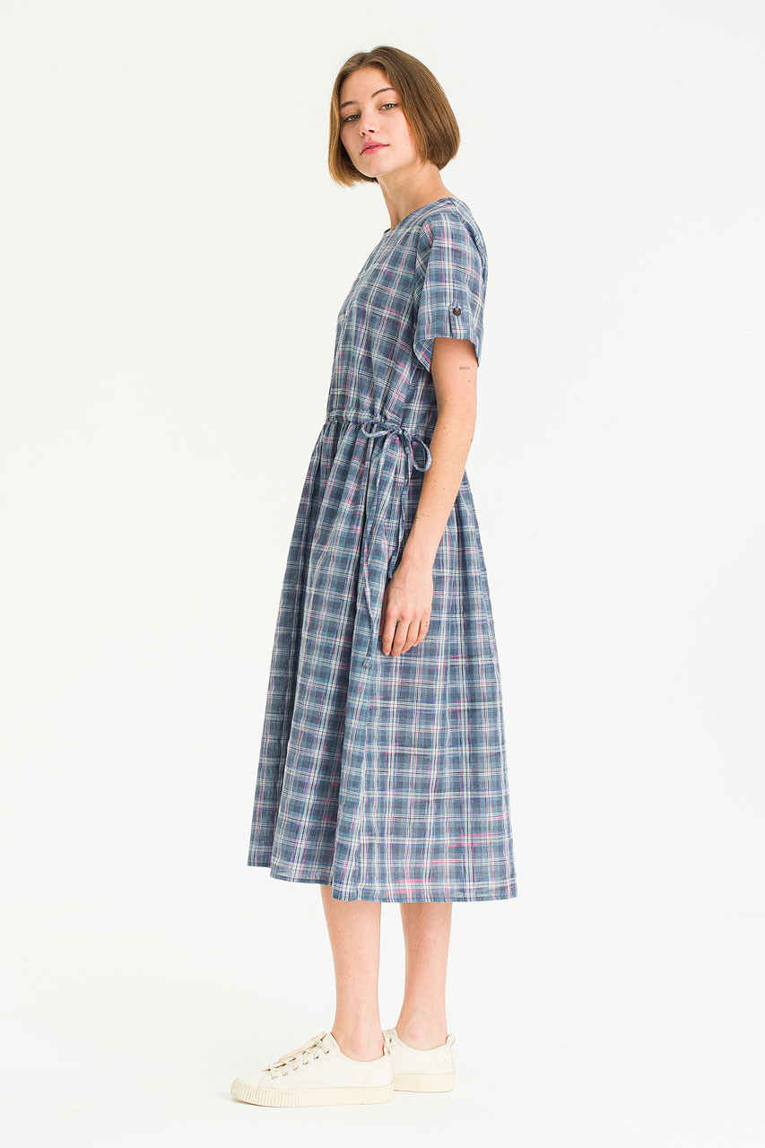 Loen Check Dress, Blue