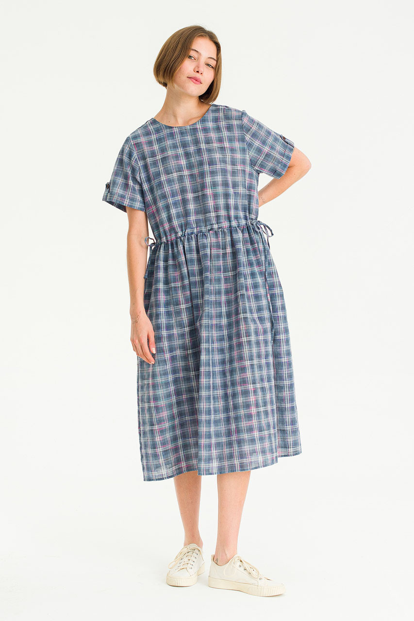 Loen Check Dress, Blue