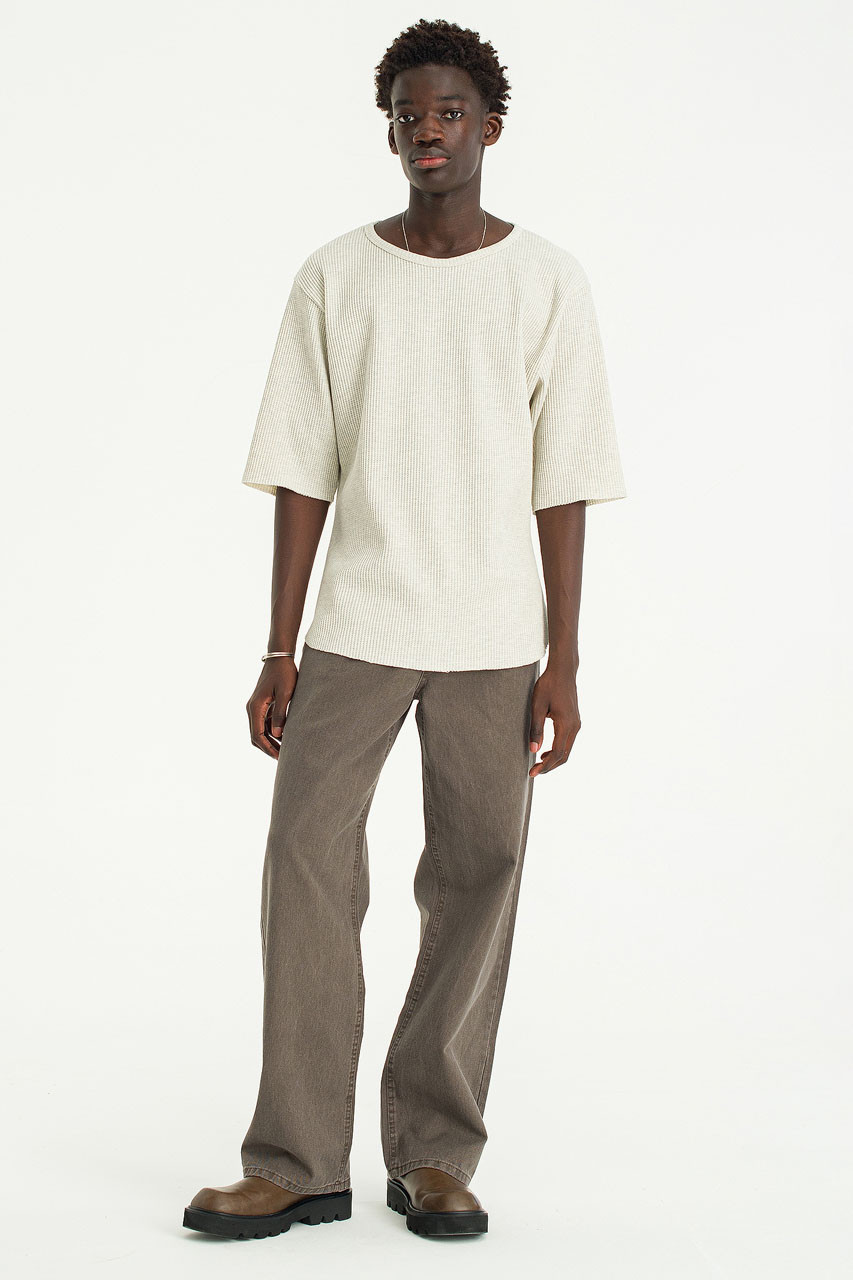 Menswear | Washed Cotton Pants, Brown