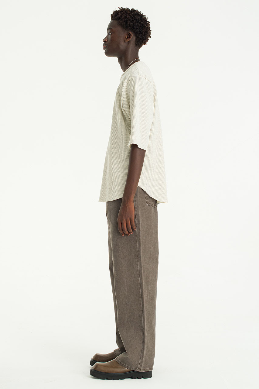 Menswear | Washed Cotton Pants, Brown