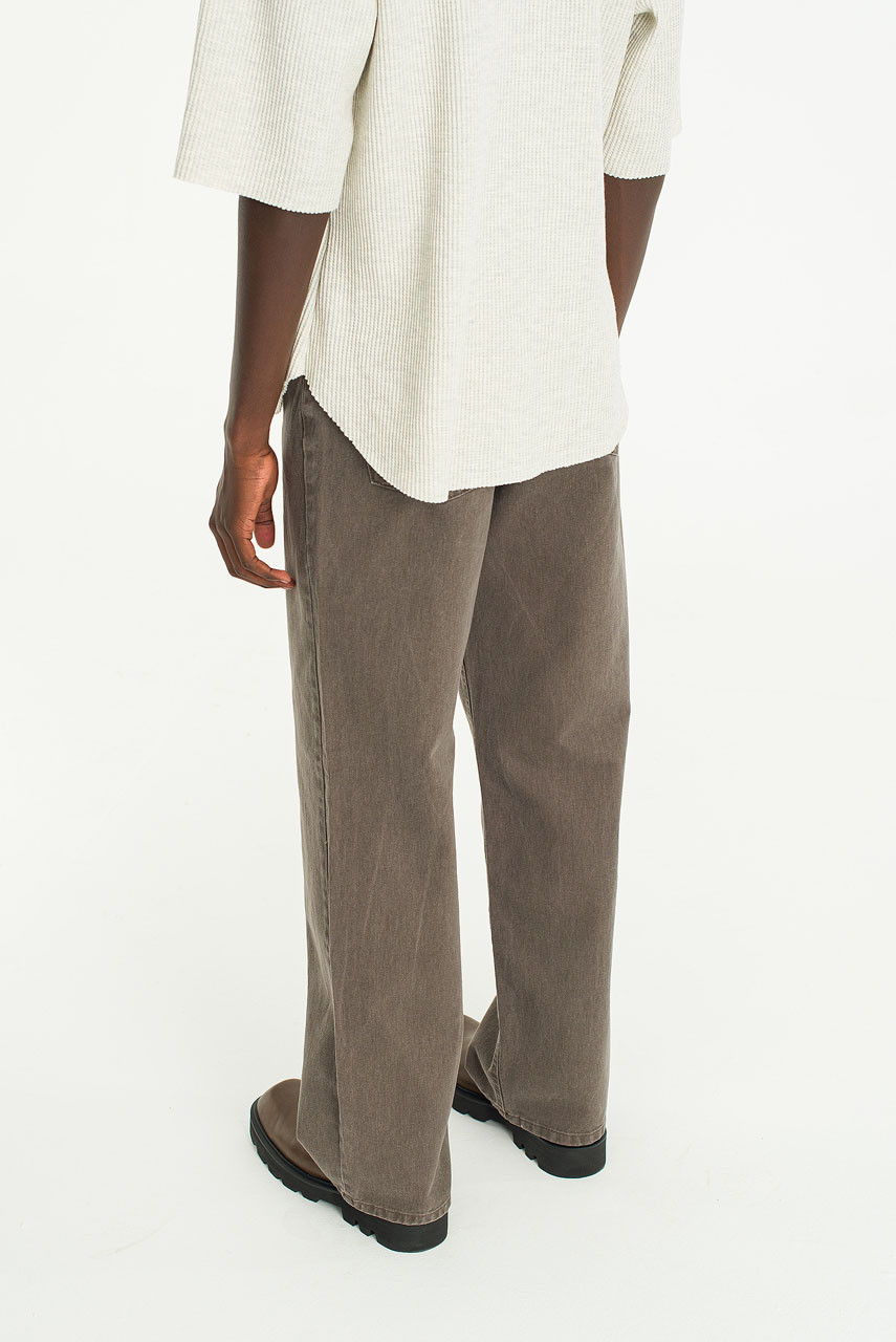 Menswear | Washed Cotton Pants, Brown