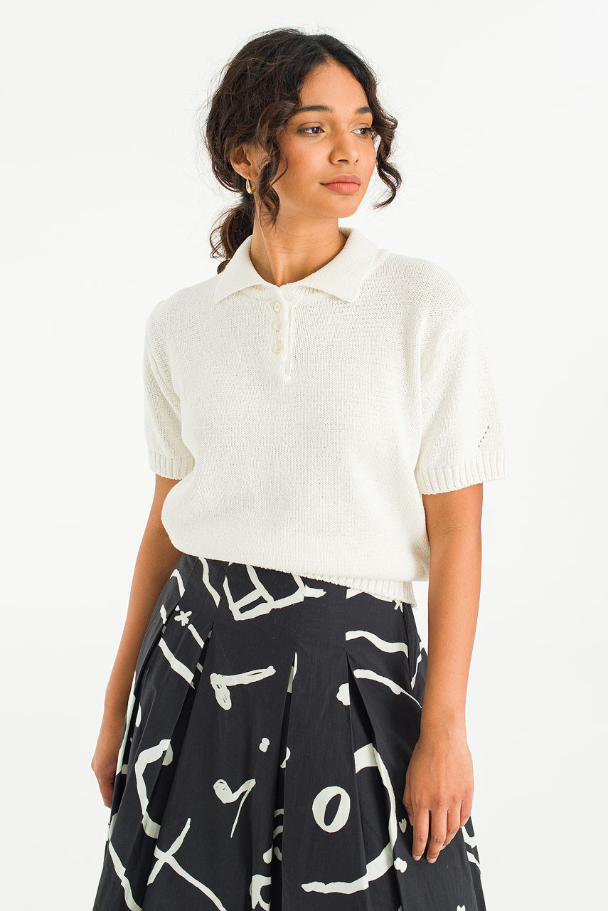 Roina Collar Jumper, White