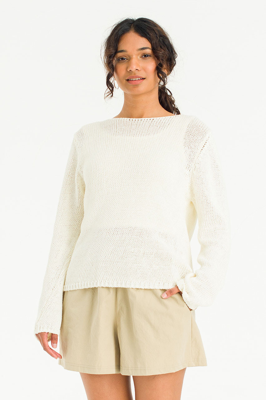 Heiko Lightweight Jumper, Ivory