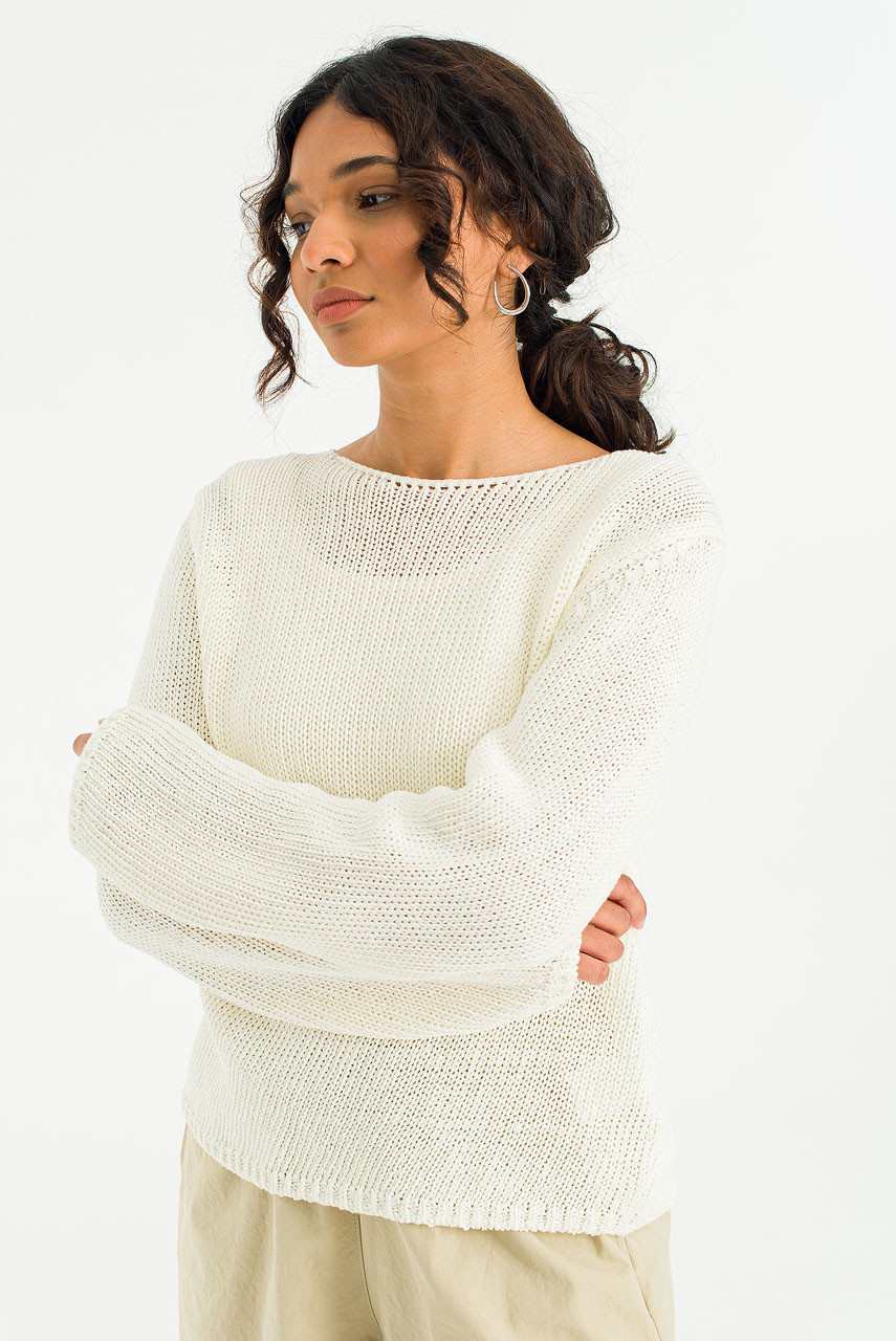 Heiko Lightweight Jumper, Ivory