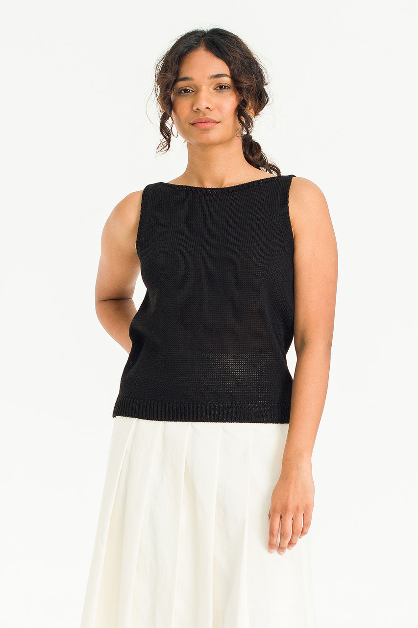 Summer Knit Cami, Black