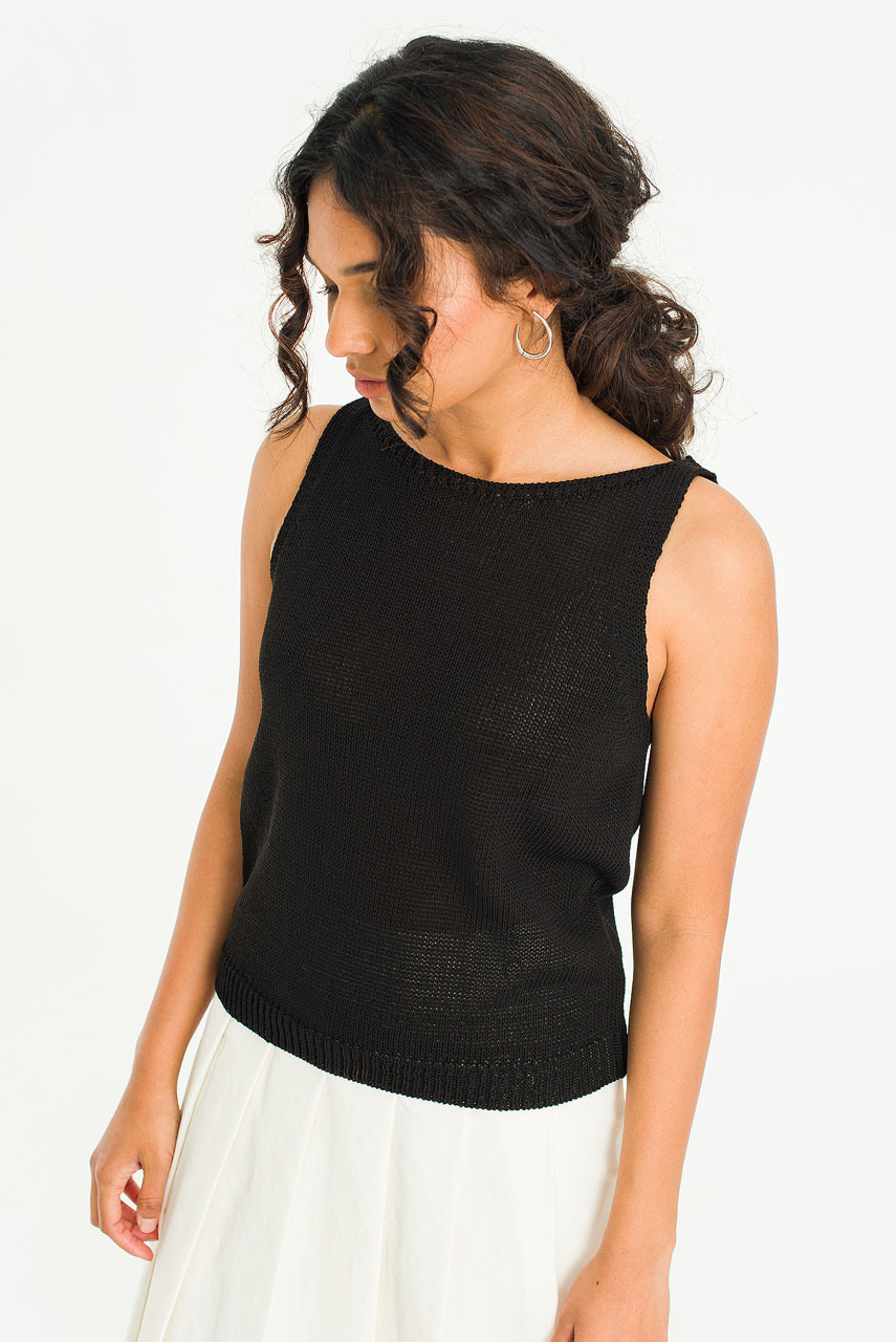 Summer Knit Cami, Black