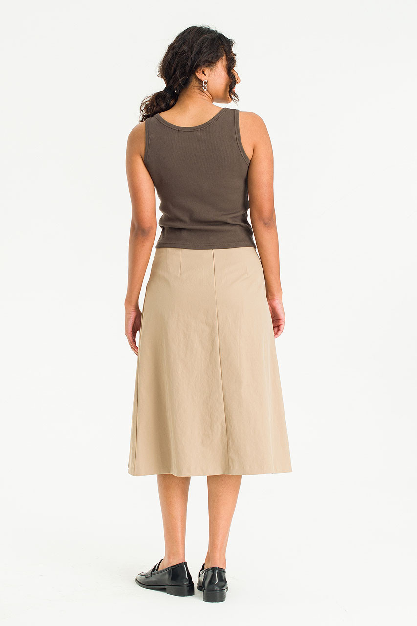 Aure Pleats Skirt, Beige