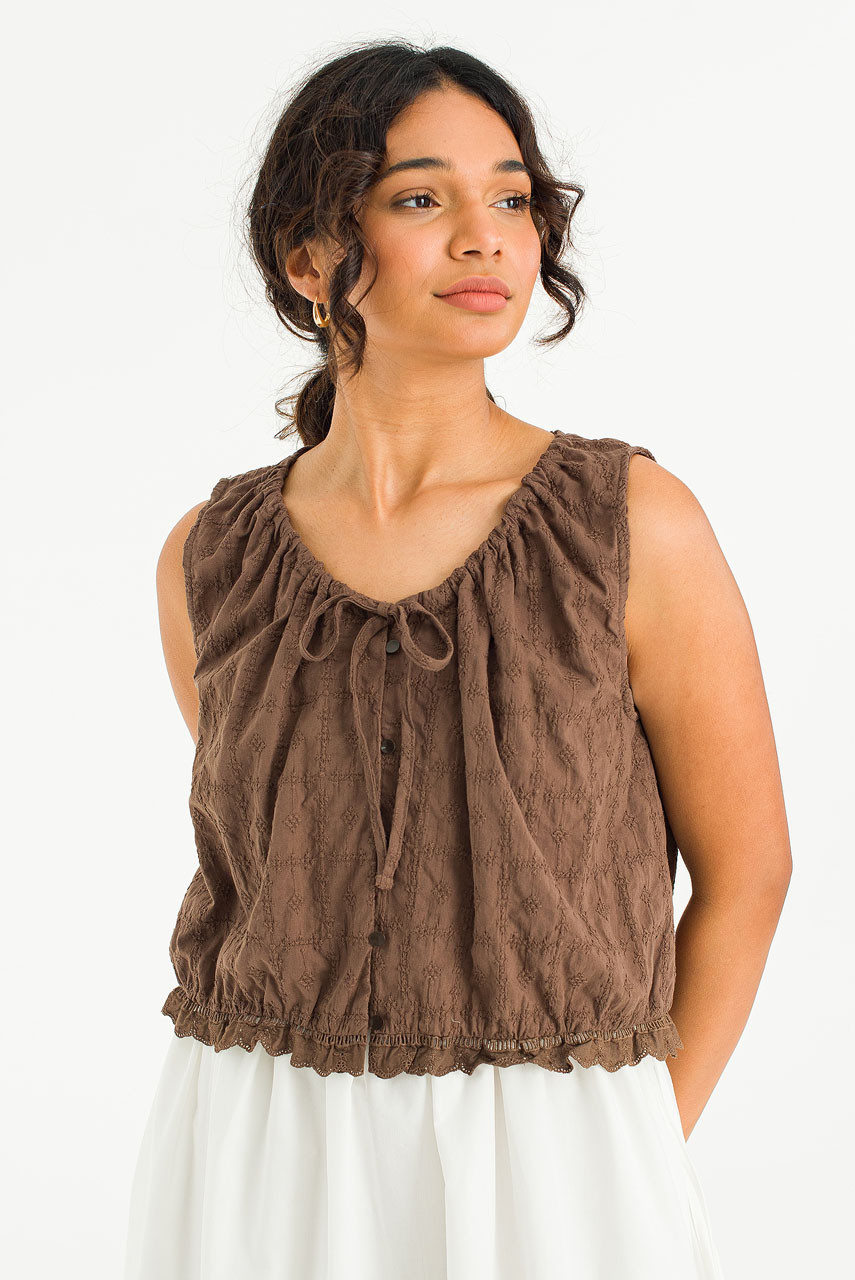 Marais Bloom Top, Brown