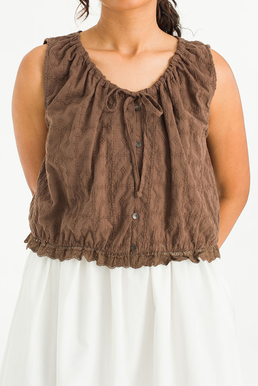 Marais Bloom Top, Brown