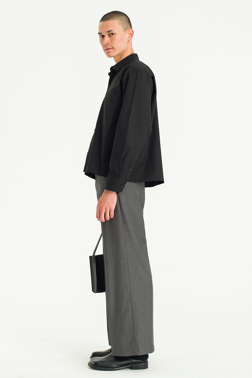 Menswear | Cropped Shirt, Black