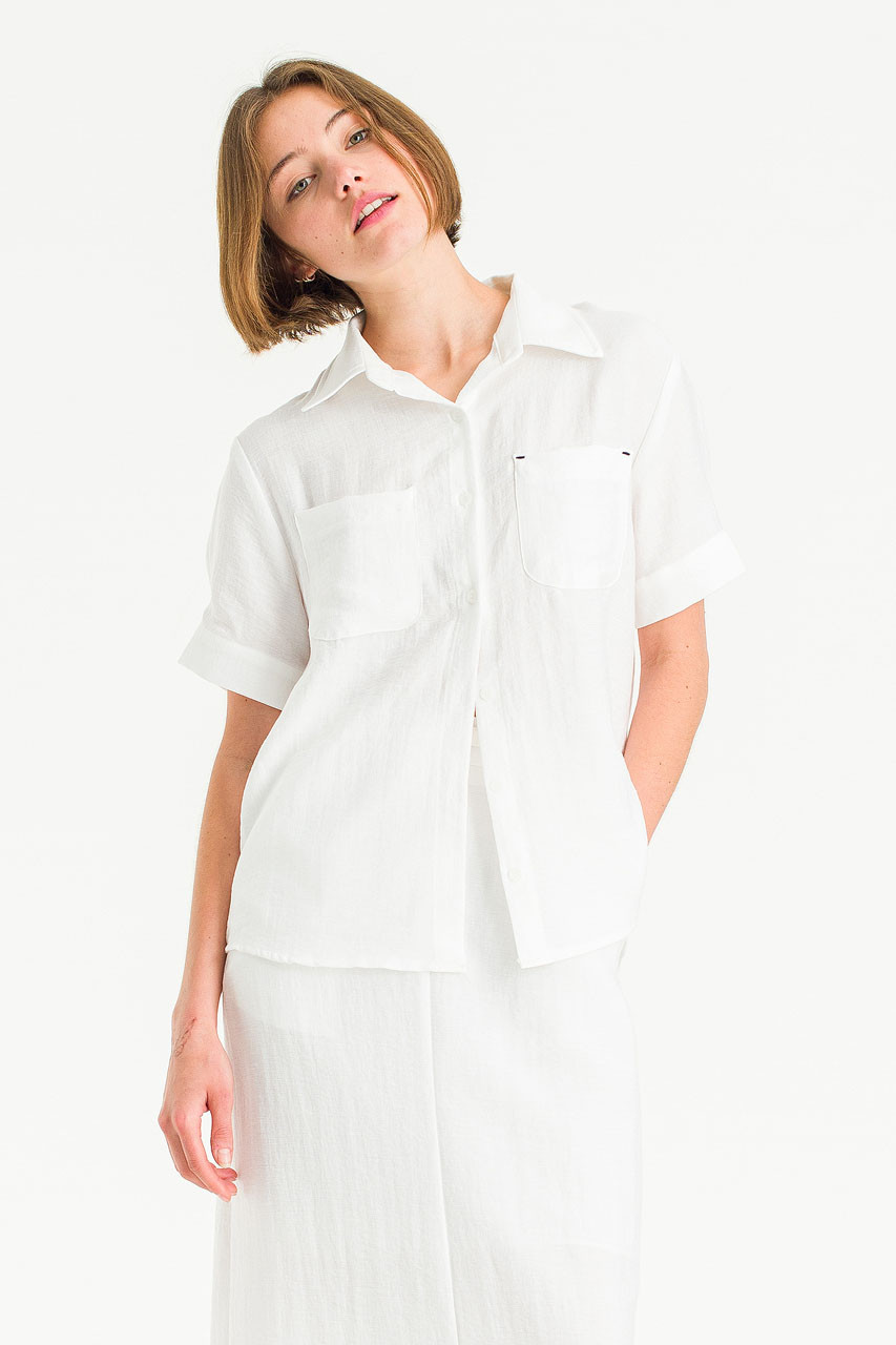 Crimp Pocket Shirt, White