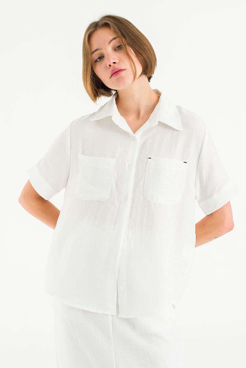 Crimp Pocket Shirt, White