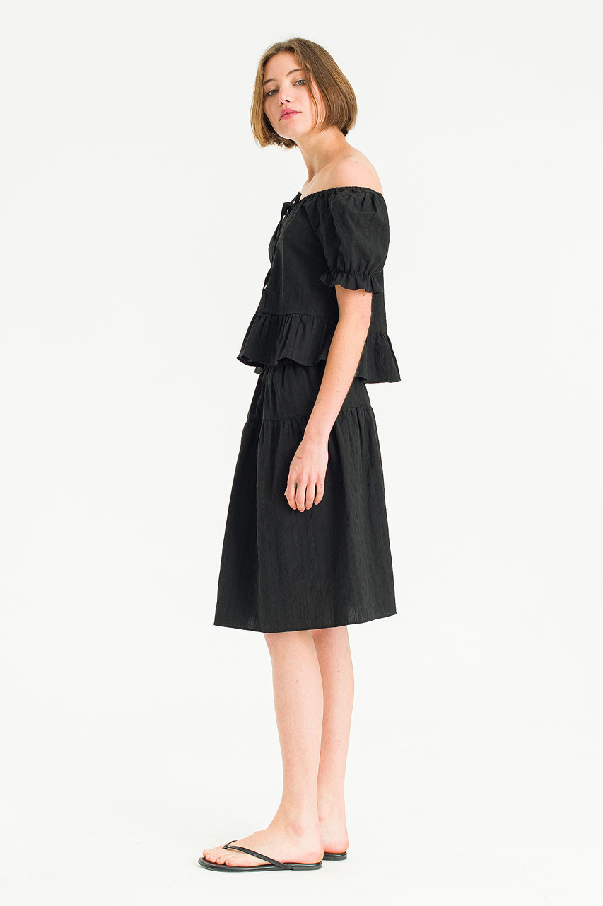 Tier Lace Skirt, Black