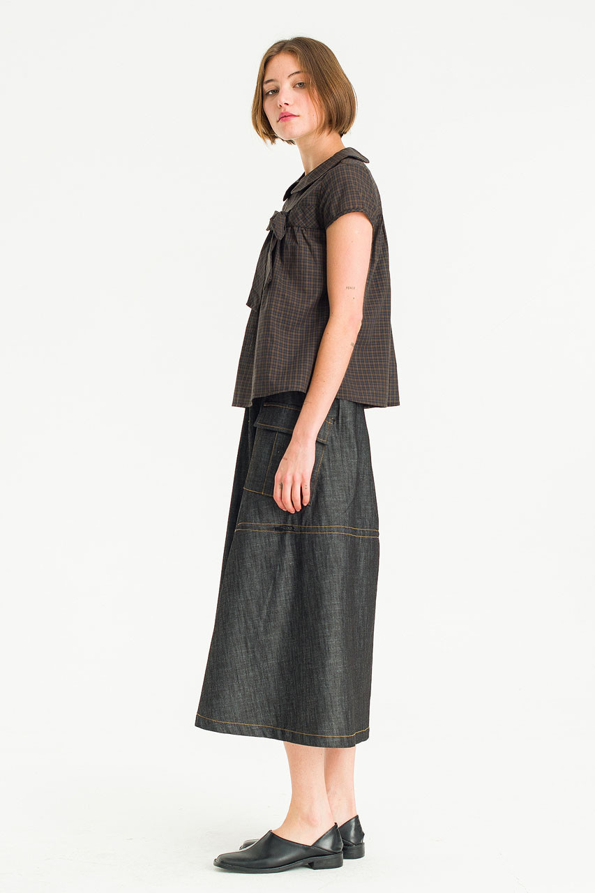 Eve Ribbon Blouse, Brown