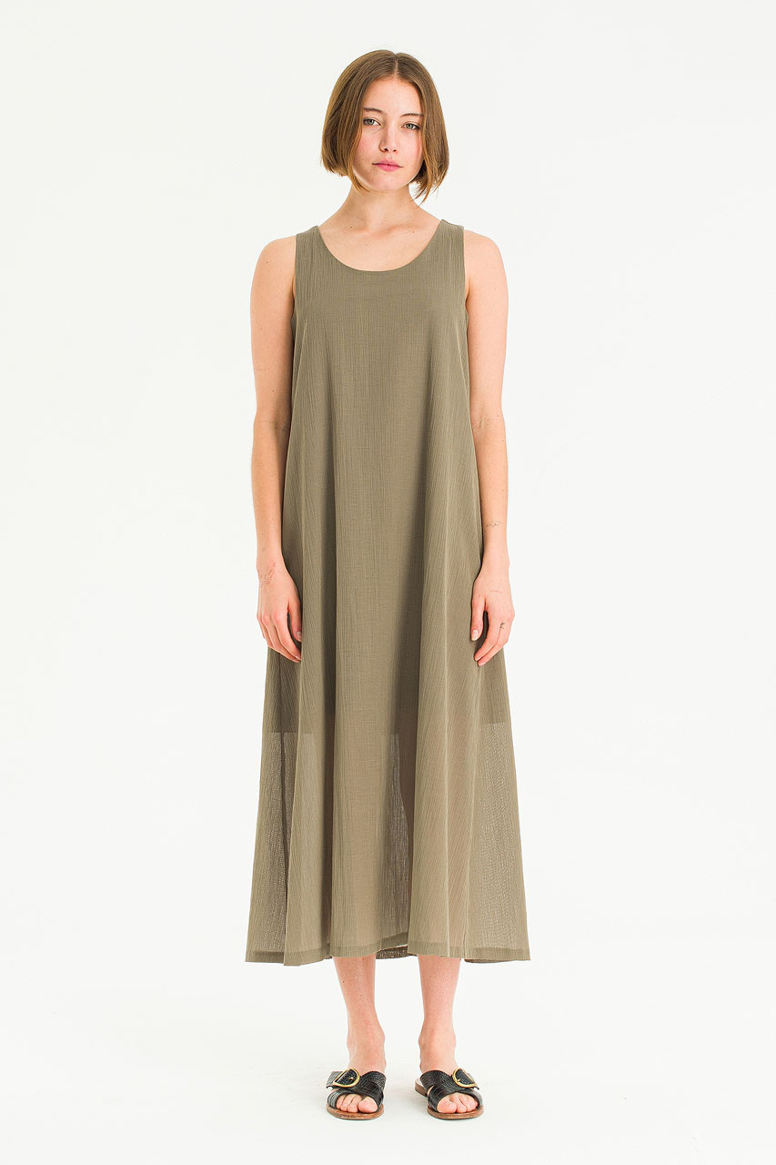 Drift Slip Dress, Brown