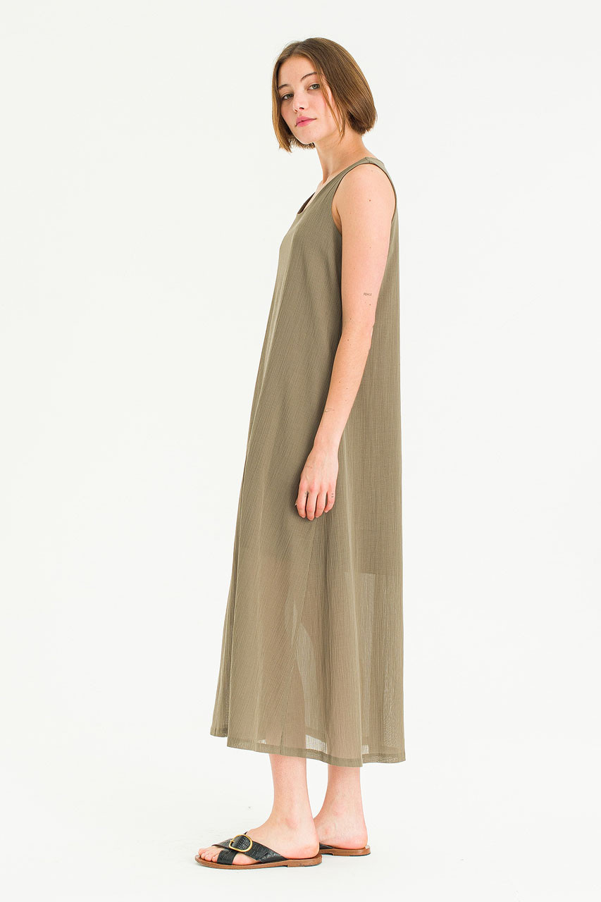 Drift Slip Dress, Brown