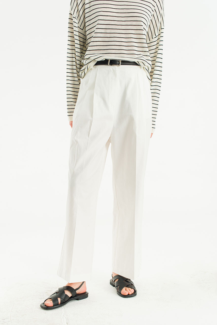 Mild Pleated Chino, Ivory