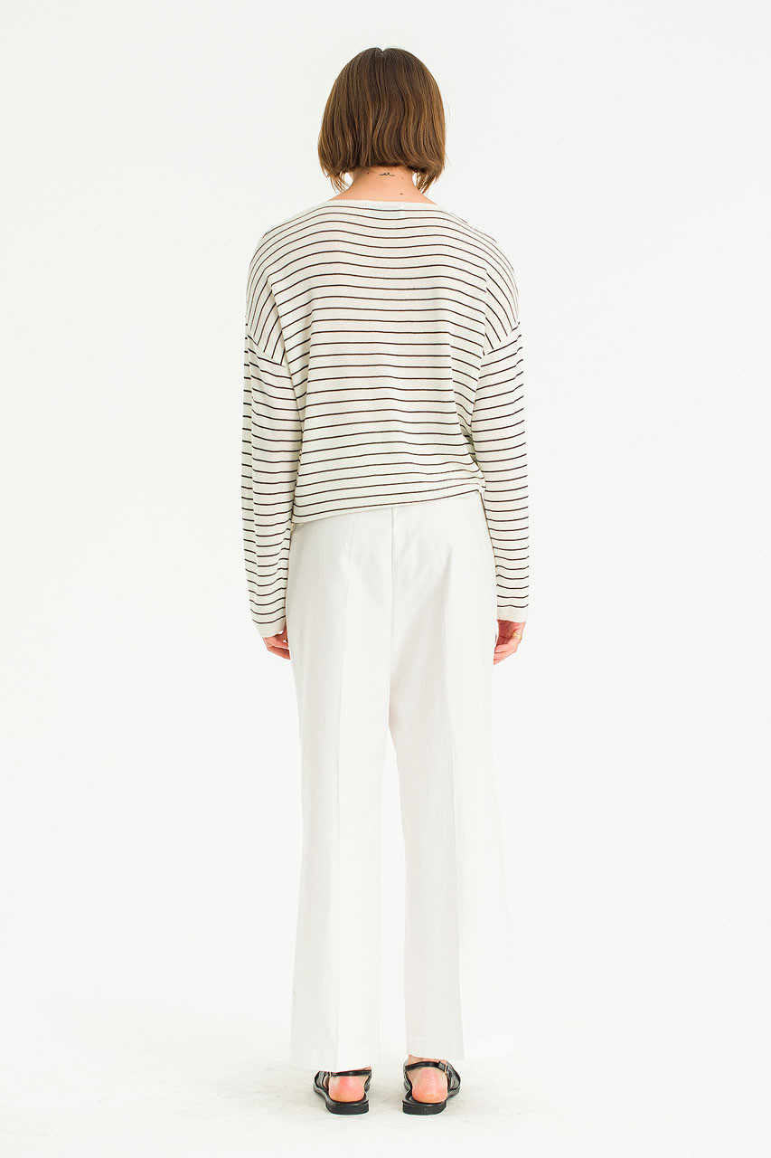 Mild Pleated Chino, Ivory