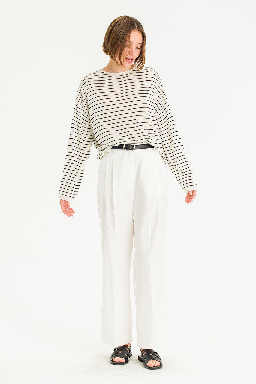 Mild Pleated Chino, Ivory