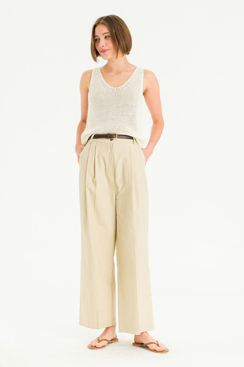 Mild Pleated Chino, Beige