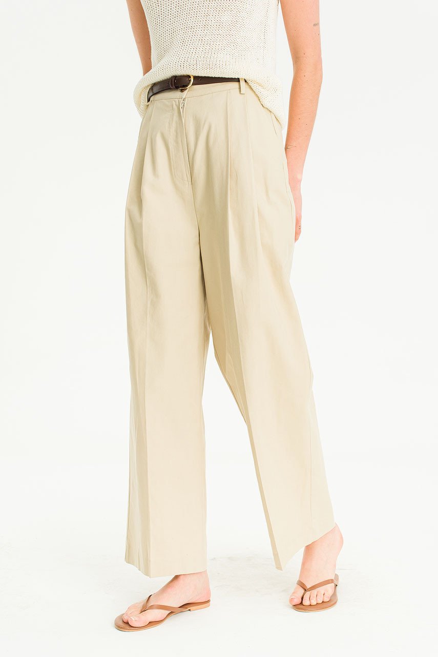 Mild Pleated Chino, Beige