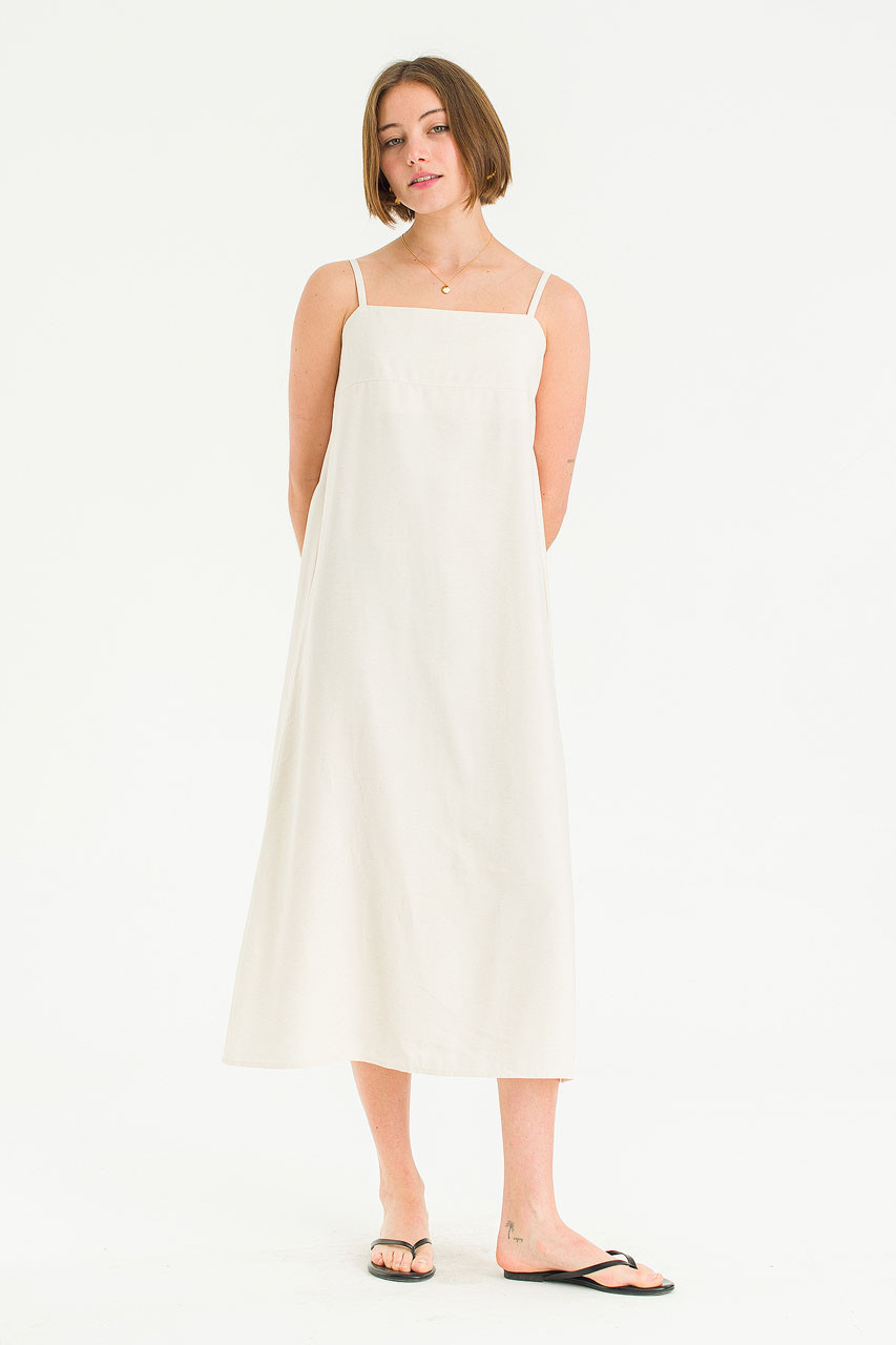 Muse Drape Dress, Ivory