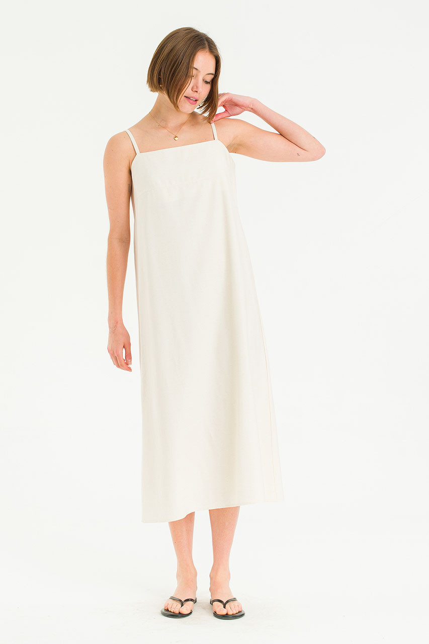 Muse Drape Dress, Ivory