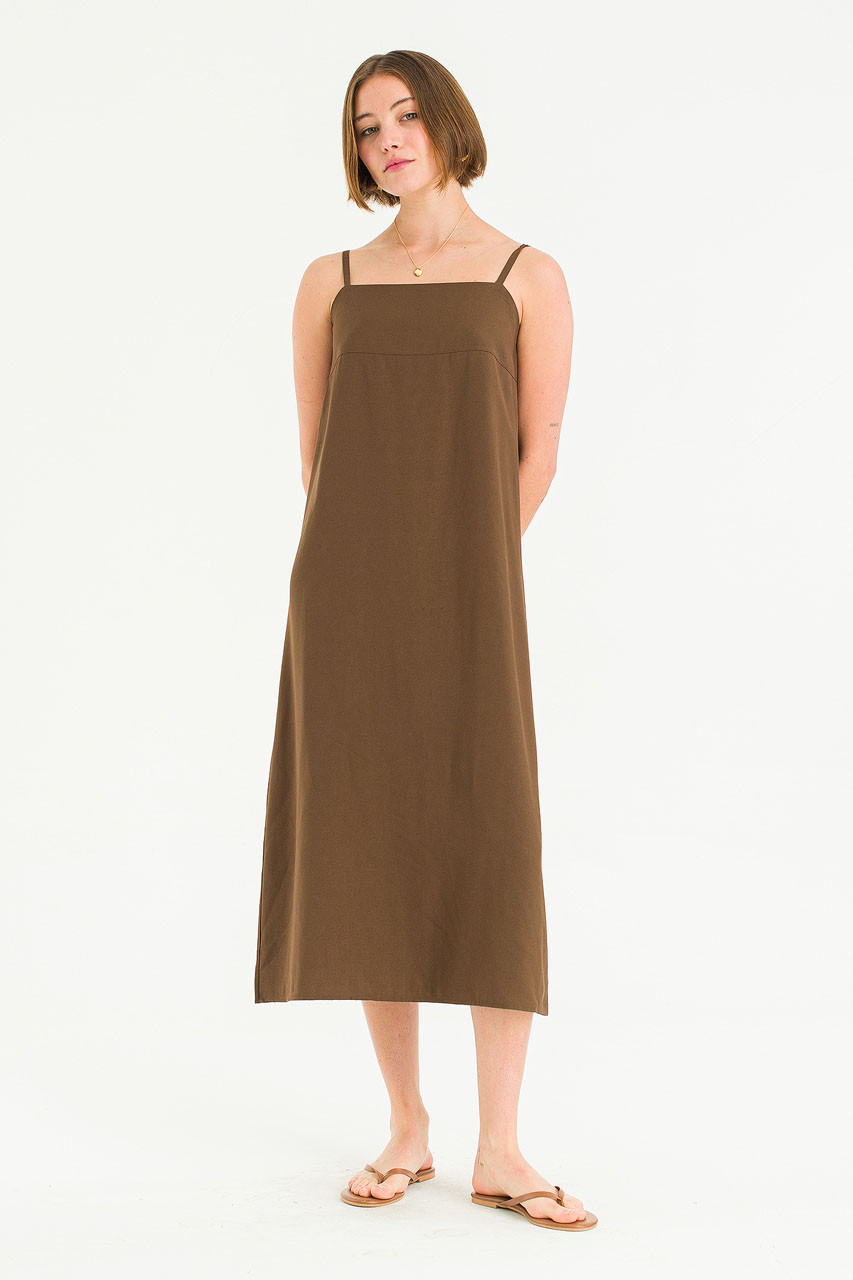 Muse Drape Dress, Brown