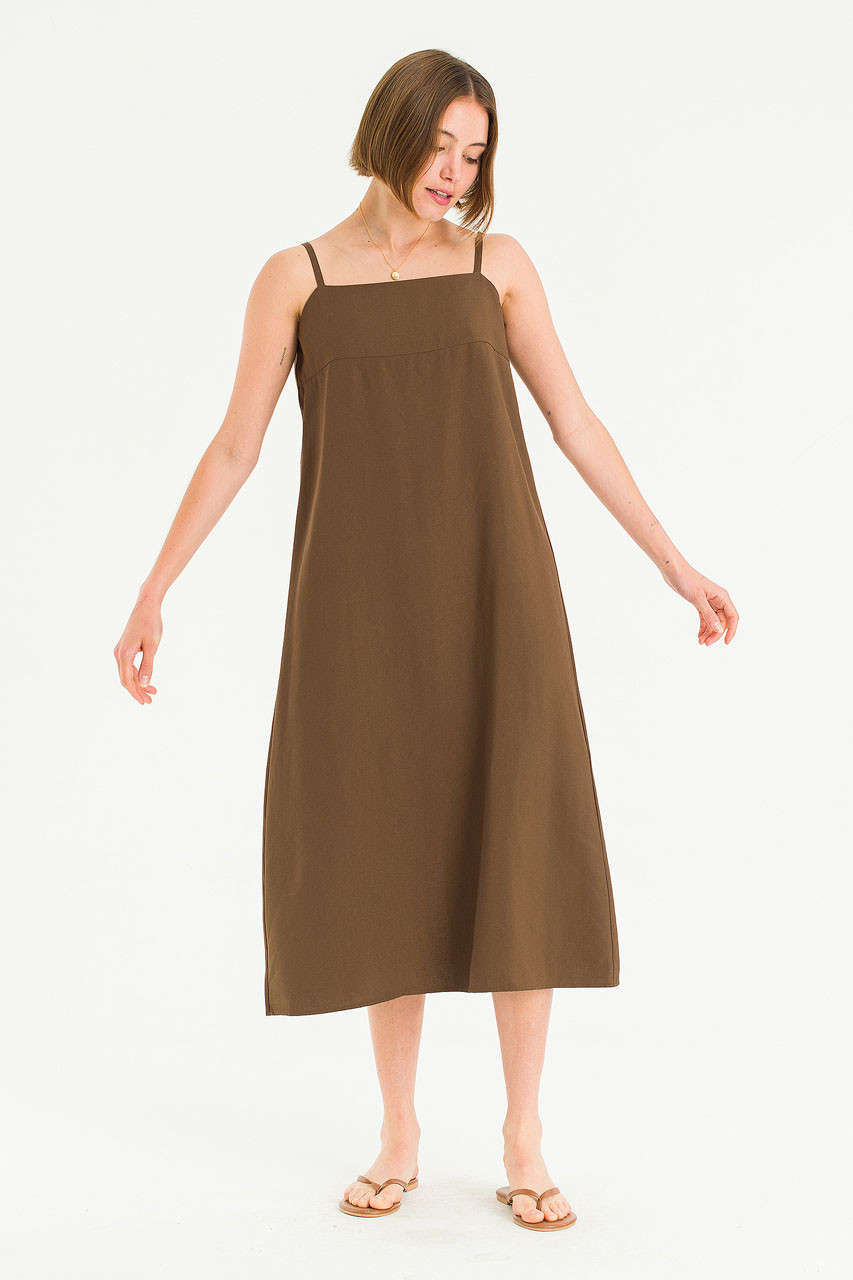 Muse Drape Dress, Brown