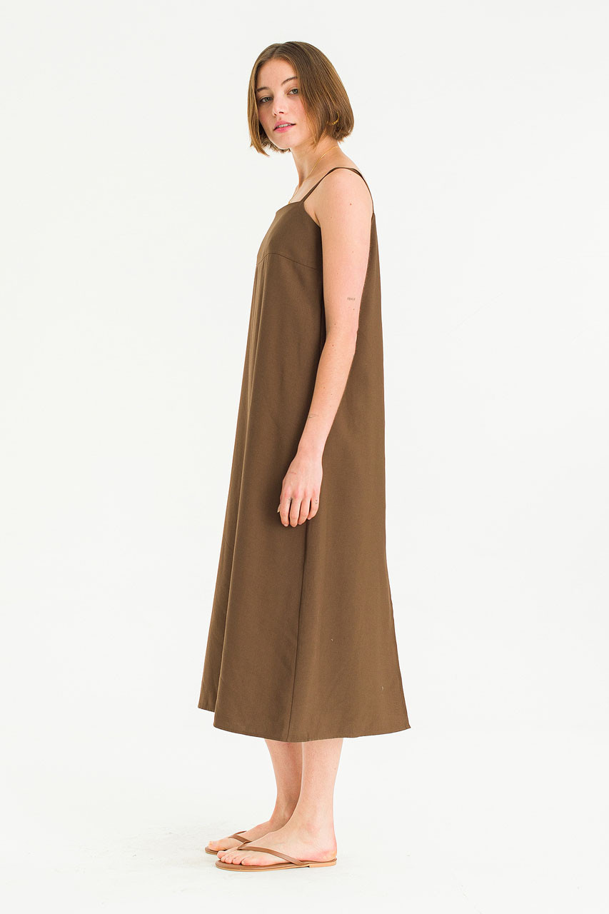 Muse Drape Dress, Brown