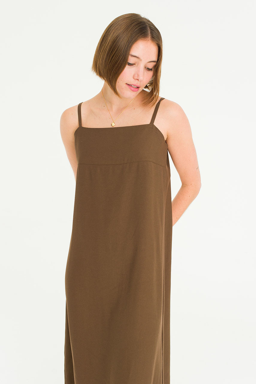 Muse Drape Dress, Brown