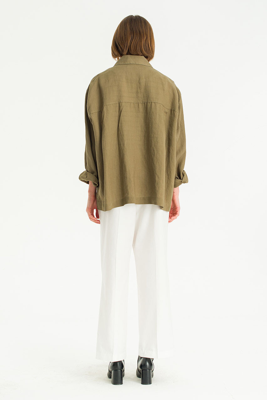 Campo Linen Jacket, Khaki