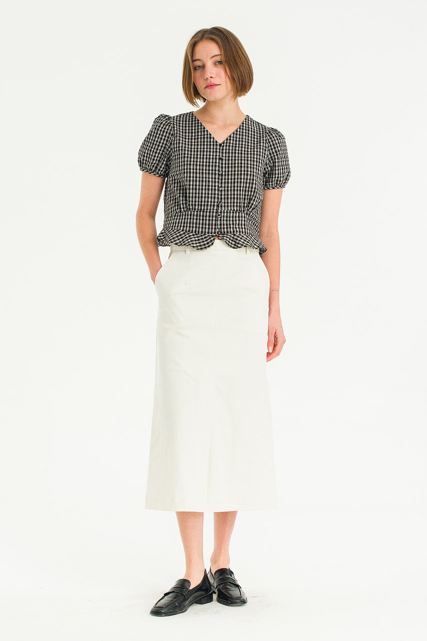 Melting Mid Length Skirt, Ivory