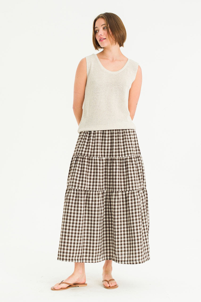 Summer Knit U neck Tank, Oat